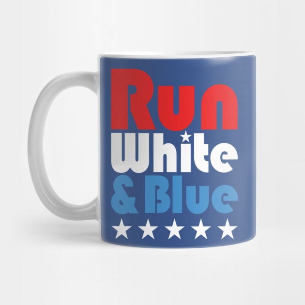 Run White & Blue - 4th of July Running by PodDesignShop